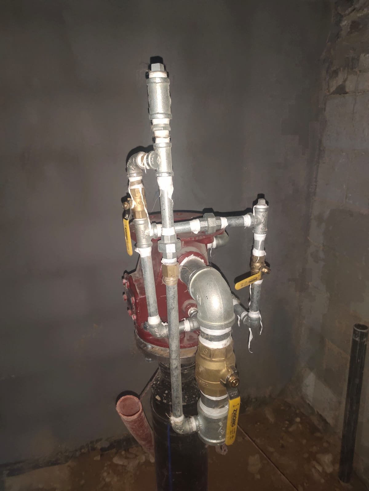 Completed fire protection installation